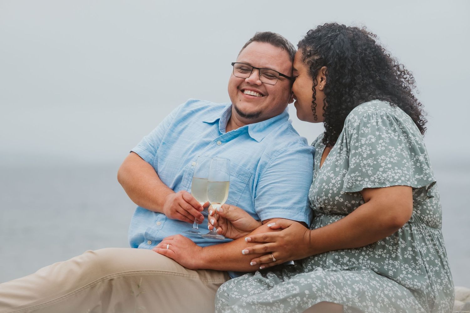 Nova Scotia beach engagement session.